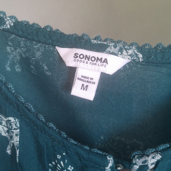 Sonoma Deep Teal Green Elephant Spaghetti Strap Tank (M) - Picture 12 of 14